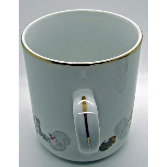 Walt Disney Productions Snowwhite 7 Dwarfs  Coffe Mug Gold Trim Japan Characters - Picture 4 of 5